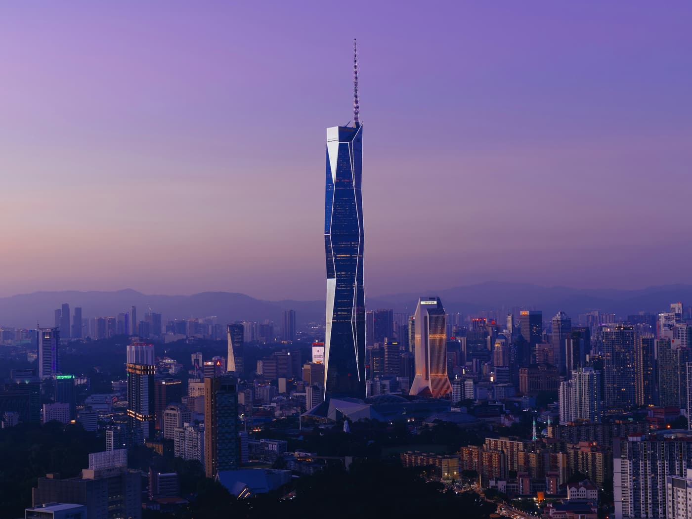 Kuala Lumpur during pink hour